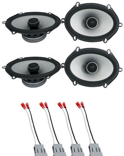 2 Alpine S2-S68 6x8" Rear & Front Speaker Fit 1989-97 Ford Thunderbird  + Harness