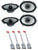 2 Pair ALPINE S2-S68 6x8" Coaxial Speaker & Harness Fit 1987-Up Ford