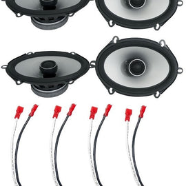 2 Alpine S2-S68 5x7" Rear & Front Factory Speaker Kit Fit 2004-2006 Ford F-150 + Metra 72-5600 Speaker Harness