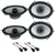 Front+Rear Alpine S 5x7" Speaker Replacement Kit Fit 2000-2009 Mercury Sable