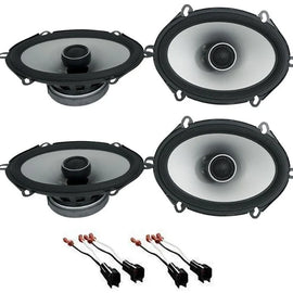 Alpine S 5x7" Front+Rear Factory Speaker Replacement Harness Fit 07 Ford Mustang