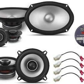 Alpine S2-S69C + S2-S50 Front & Rear Speaker Door Fit 02-08 Dodge Ram 1500