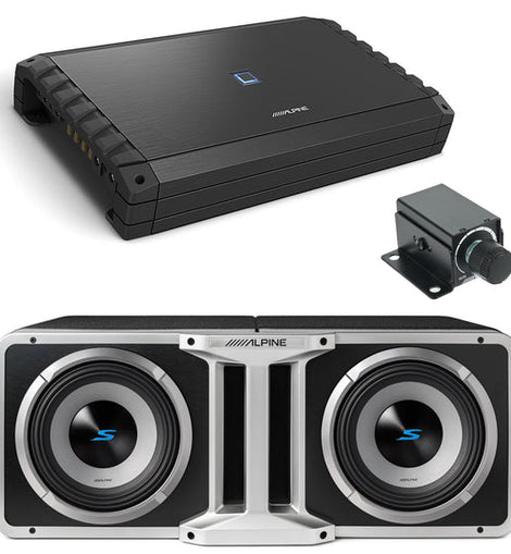 Alpine S2-A120M Amplifier + RUX-KNOB.2 + 2 S2-SB10V Enclosure + KTX-H12