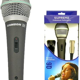 Samson SAQ6  Dynamic Supercardioid Handheld Microphone with On/Off Switch