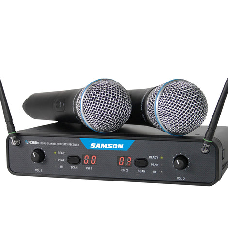 Samson Concert 288x Handheld Dual-Channel Rackmount Wireless Microphone System