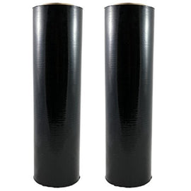 Absolute SW182B 2 Rolls Black Hand Stretch Plastic Film Pallet Shrink Wrap 18" Wide, 1500 SQ FT 80 Gauge