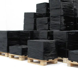 Absolute SW182B 2 Rolls Black Hand Stretch Plastic Film Pallet Shrink Wrap 18" Wide, 1500 SQ FT 80 Gauge