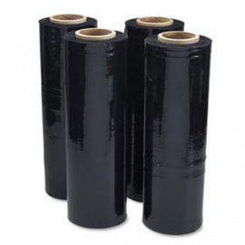 18" x 1500' 80 Ga 4 Rolls Pallet Wrap Stretch Film Hand Shrink Wrap 1500FT Black