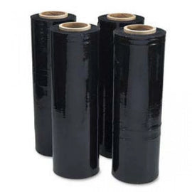 4 Pack 4000FTX18" Stretch Film Plastic Wrap Shrink Film Pallet Wrap 80 Gauge Black