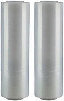 BM PAPER 2 Rolls Hand Stretch Plastic Film Shrink Pallet Wrap 18" X 1000 X 80