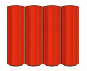 Absolute SW184RD 4 Rolls Red Hand Stretch Plastic Film Pallet Shrink Wrap 18