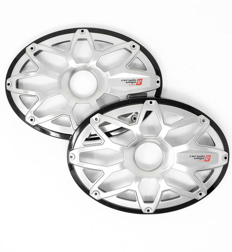 Cerwin Vega SM69FGB RPM Stroker 6”X9” Flush Mount Speaker Grill, Pair (Black)