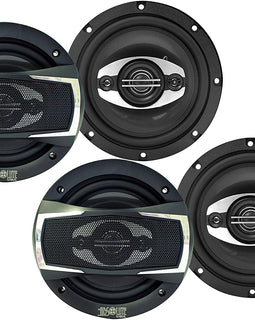 2 Pair Absolute USA SP654 SP Series 6.5" 4 Way full-range loudspeakers<br/> 6.5" 4 Way full-range loudspeakers Car Speakers 500 Watts Max Power