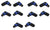 MR DJ SPAM10 10-Pack Right-Angle Speakon Compatible PA/DJ Speaker Cable Connectors