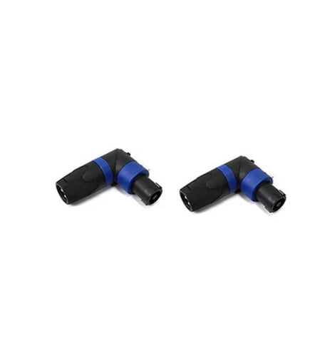 MR DJ SPAM2 2-Pack Right-Angle Speakon Compatible PA/DJ Speaker Cable Connectors