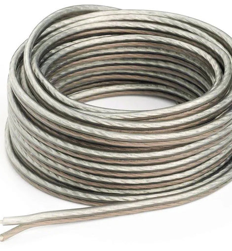Absolute 25 Ft 8 Gauge Subwoofer Speaker Wire Stranded Copper Mix Zip Hook Up Cable