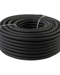 50' 1" Split Wire Loom Tubing Polyethylene Black