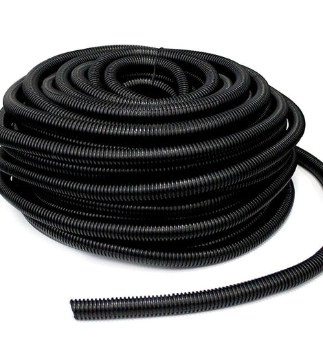 Patron SLT14-100 100’ cord protector split wire loom cable sleeve, management and organizer, protectors for television, audio, car, marine, computer cables, secure wires from rabbits, cats, and other pets
