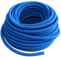 Absolute SLT14-50BL 50' 1/4" 5mm blue split wire loom conduit polyethylene corrugated tubing sleeve tube