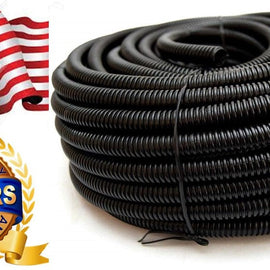 Absolute SLT38-5 5' 3/8" 10mm Split Wire Loom Conduit Polyethylene Corrugated Tubing Sleeve Tube