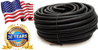 Absolute USA SLT34-100<BR/> 100' 3/4" 19mm Split Wire Loom Conduit Polyethylene Corrugated Tubing Sleeve Tube
