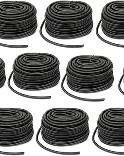 10 x 100 FT 3/8" Black Split Wire Loom Polyethylene Tubing Cable Conduit