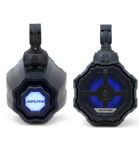 Alpine SPV-65RGB-CAN 6.5” Cage-Mounted Universal Weather-Resistant Coaxial RGB LED Speaker Pods