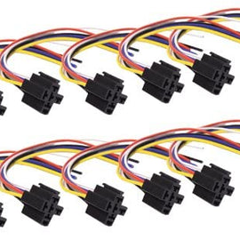 Absolute 10 x 5-Wire Relay Socket for 30/40 Amp Bosch Style Relay