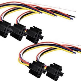 Absolute SRS155-5 5 Set 5-Pin 12 VDC Relay Socket Interlocking Style with 12" Lead Each