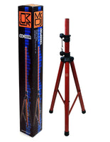 MR DJ SS350R Universal Red Heavy Duty Folding Tripod PRO PA DJ Home On Stage Speaker Stand Mount Holder