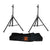 MR DJ SS650PKG Universal Black Heavy Duty Folding Tripod PRO PA DJ Home On Stage Speaker Stand Mount Holder with Road Carrying Bag