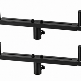 2 MR DJ SSD80 Universal Dual Speaker Pole Mount Adjustable Bars for PA/DJ Speaker Cabinets