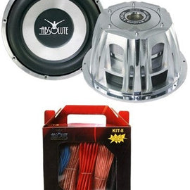 Absolute Strike Series ST-1500 2000W 10-Inch Dual 4-Ohm Car Subwoofer