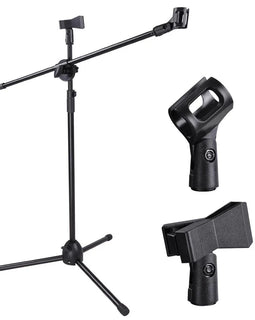 MR DJ MS500 Heavy Duty Telescoping Microphone Mic Boom Stand, Tripod Cast Base