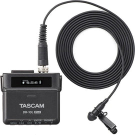 Tascam DR-10L Digital Audio Recorder with Lavalier Mic - Black