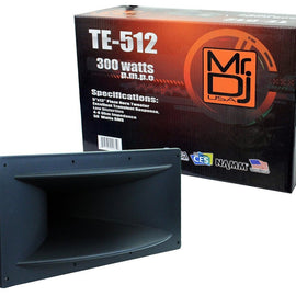 MR DJ TE-512<br/> 5"x12" 300 Watts Piezo Compression Horn Tweeters Driver for PA DJ Speakers