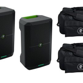 2 Mackie Thump GO 8" Portable Battery-Powered Loudspeaker  & Mackie Thump Go Carry Bag