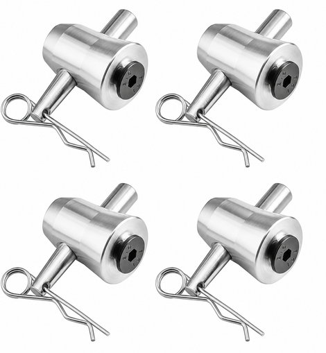 MR DJ DTPCC20 4 Pack Universal Half Conical Connector Pack for Truss Base Plates