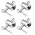 MR DJ DTPCC20 4 Pack Universal Half Conical Connector Pack for Truss Base Plates
