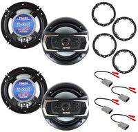 2 Pairs 6.5" Front & Rear Speakers Fit 2006-2011 Honda Civic