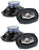2 Absolute TQ-695 6x9" 5-Way Coaxial Car Speakers 600W Pair Carbon Fiber Cone Full-Range Audio Upgrade