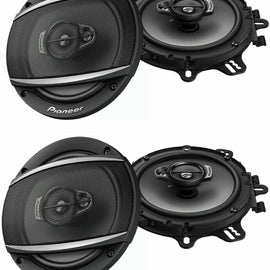 Pioneer TS-A1680F 350 W MAX 6.5" 4-WAY 4-OHM STEREO COAXIAL SPEAKERS (2PAIRS)