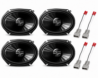 Pioneer TS-G6820S 6x8" Front-Rear Speakers + 72-5512 Fit 1994-2004 Ford Mustang