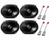 Pioneer TS-G6820S 6x8" Front-Rear Speakers + 72-5512 Fit 1994-2004 Ford Mustang