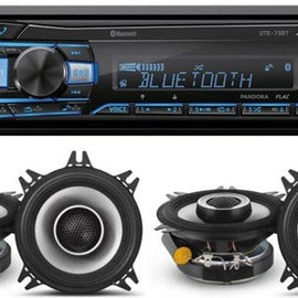 Alpine UTE-73BT Mech-less Bluetooth & 2 Pair S2-S40 4" Speakers & KIT10 AMP Kit