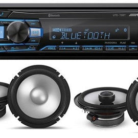 Alpine UTE-73BT InDash Receiver & 6.5" Component & 6.5" Speakers & KIT10 AMP Kit