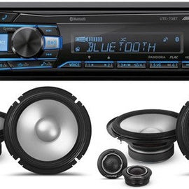 Alpine UTE-73BT In-Dash Digital Media Receiver Bluetooth & 2 Pair S2-S65C 6.5" Component Speakers