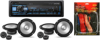 Alpine UTE-73BT In-Dash Digital Media Receiver Bluetooth & 2 Pair S2-S65C 6.5" Component Speakers & KIT10 Installation AMP Kit