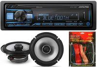 Alpine UTE-73BT & S2-S65 6.5" Coaxial Speakers & KIT10 InstalAMP Kit
