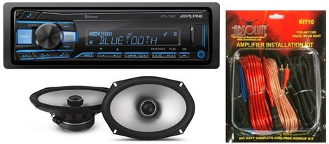 Alpine UTE-73BT In-Dash Receiver Bluetooth, S2-S69 6x9